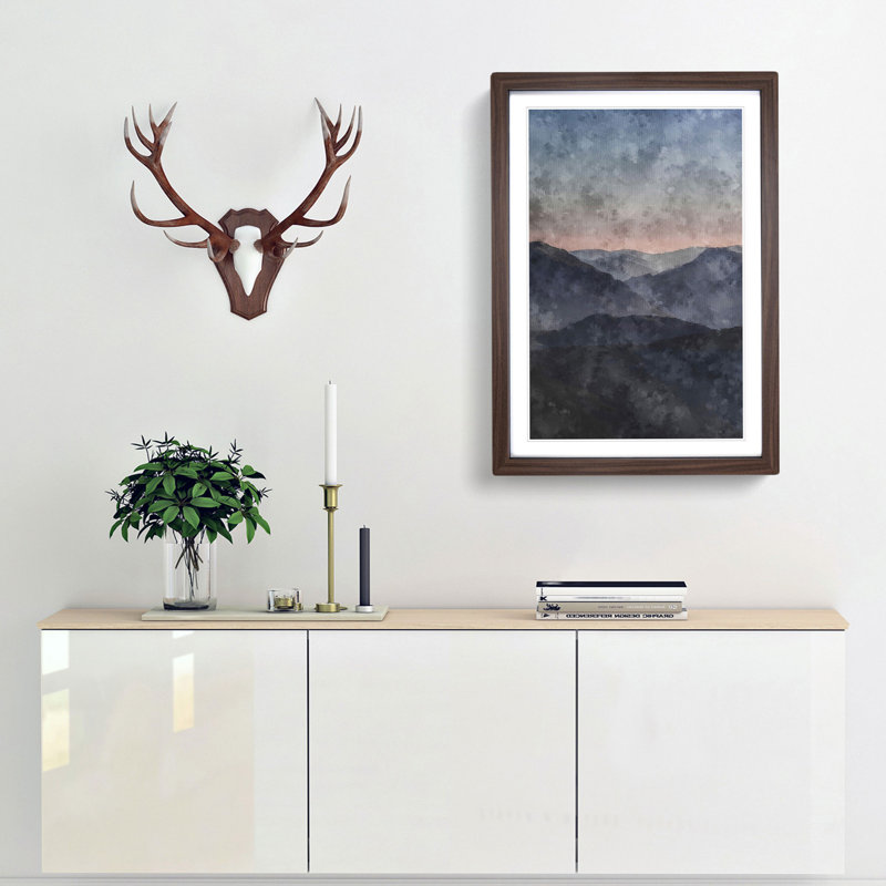 Ben Lui Mountain Scotland - Picture Frame Graphic Art Print, Walnut Framed, 63cm H x 45cm W x 2cm D