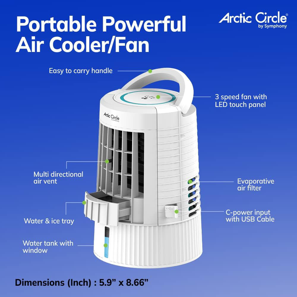 Bonaire Portable Evaporative Cooler 3 Speed Air Cooler with LED