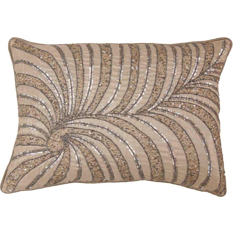 Housse et insert de coussin en duvet de plumes brodées Glitz