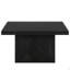Table basse carrée 31,49 "cannelée pour le salon