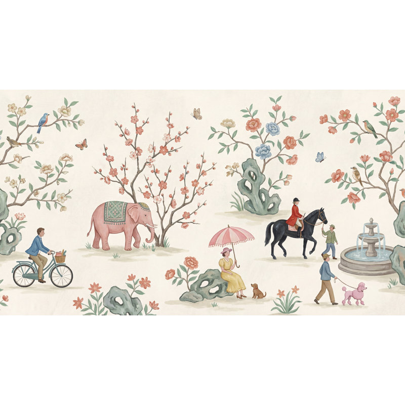 Papier peint fantaisiste éclectique Whimsical, 200 po x 120 po, Non tissé