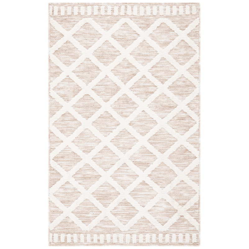 Tapis beige / ivoire Alaiza, Rectangle 4 pi x 6 pi