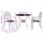 Canora Grey Bistro Set White Aluminum-535916247