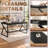 60" Computer Desk for Home Office, Industrial Writing Desk with Metal Frame, Large Workstation Table for Bedroom Apartment Study-710233843-708199116