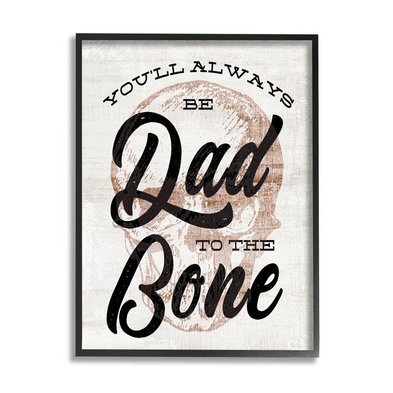 «Dad to the Bone» par Lil 'Rue - impression, Giclée encadrée noir minuit, H 14 po x l 11 po x P 1,5 po
