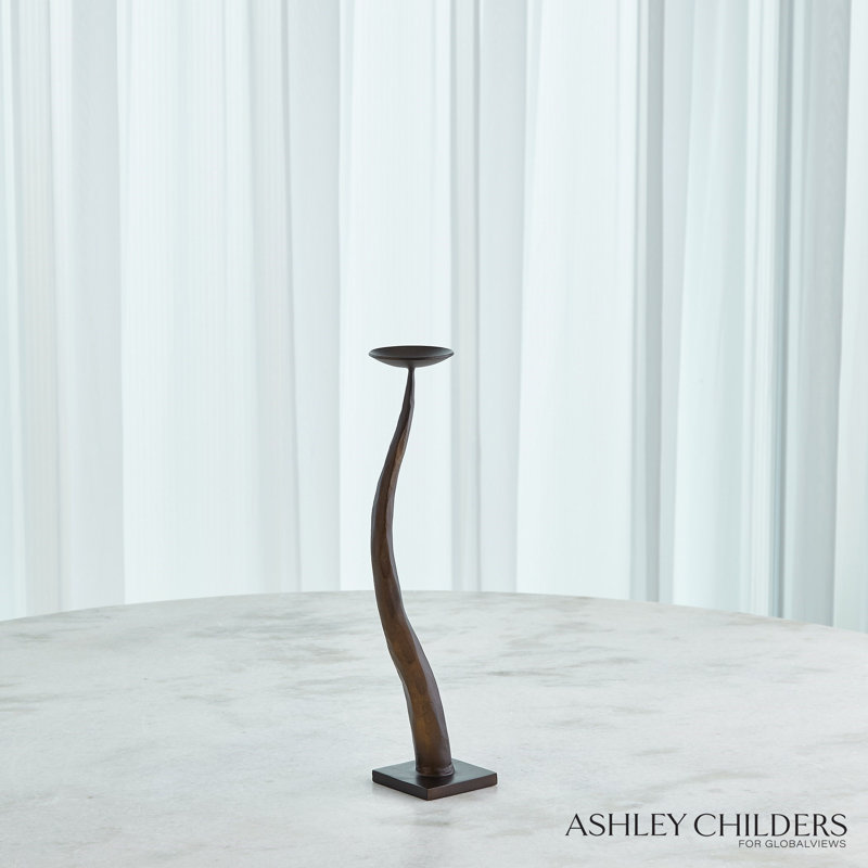 Chiseled Candle Holder-Short, 17" H x 3.5" W x 3.5" D