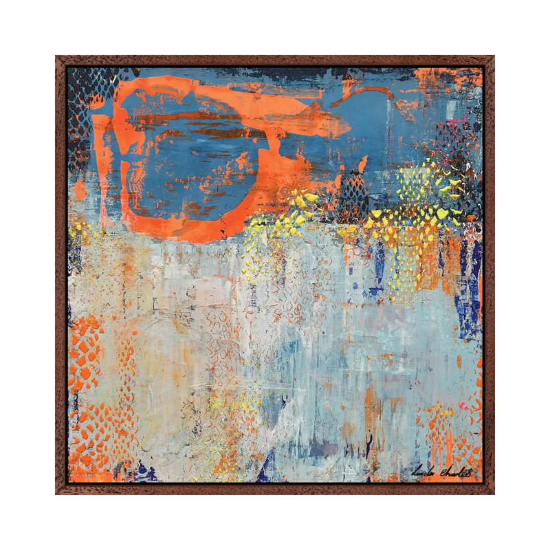 Clean Train 1 Piece Painting on Canvas, 45.72cm H x 45.72cm W x 3.81cm D, Classic Brown Wood Floater Framed