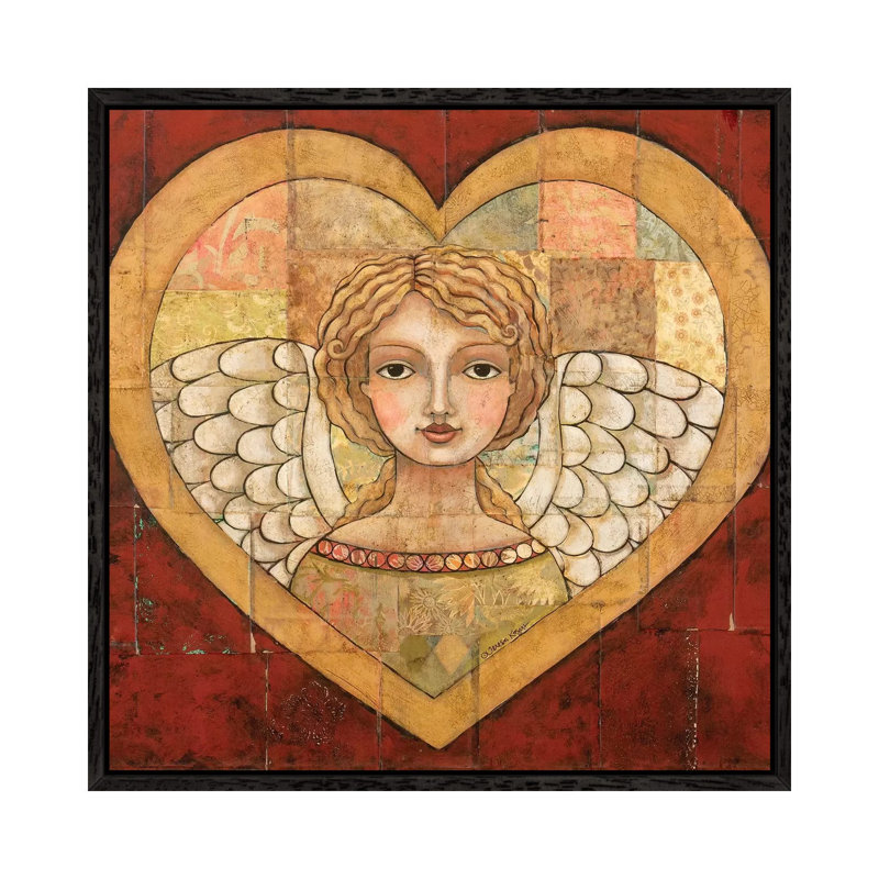 Love Is of God with Scripture 1 Piece Painting on Canvas, 66.04 cm H x 66.04 cm W, Black Framed