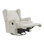 Oxford Baby Teegan Upholstered Glider Recliner Rocking Chair, Green Guard Gold Certified, 360°  swivel for nursery and living room - Boucle White