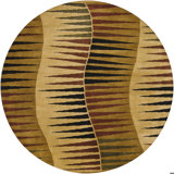 Aadi Geometric Hand-Knotted Wool Tan/Red/Black Area Rug