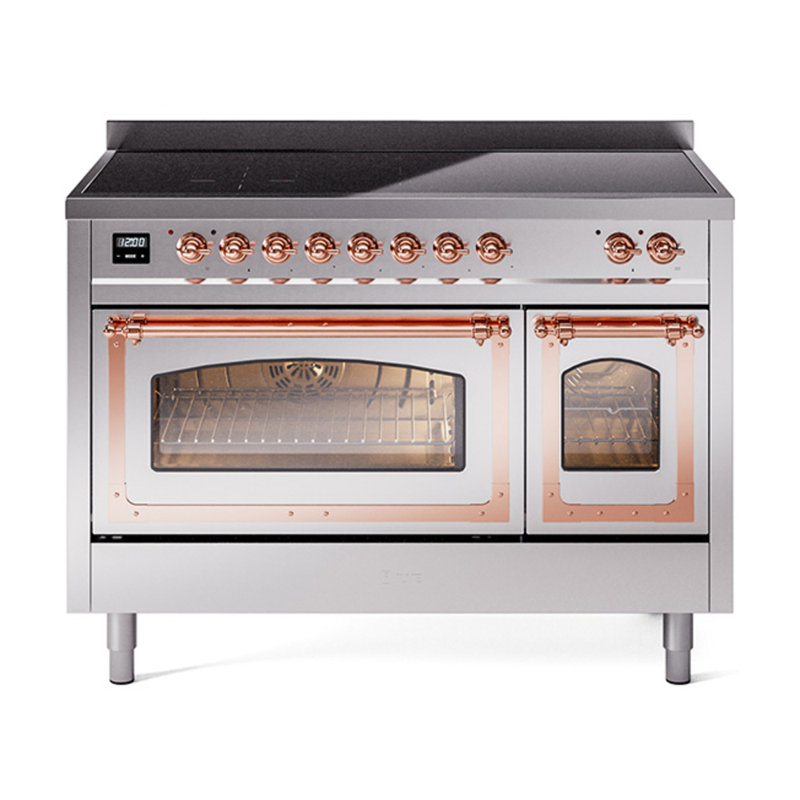 ILVE Nostalgie II Noblesse 48 po à induction, Stainless Steel/Copper