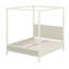 Wooden Canopy Platform Bed Frame with Timeless Fluted Panels and Thick Support Slats-133058624-133058626