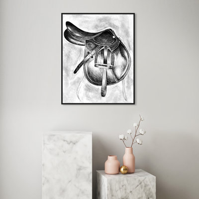 " Jumping Saddle Farm Animals " Painting Print