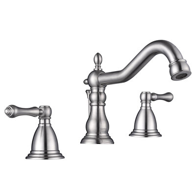 2-handle Bathroom Faucet with Drain Assembly