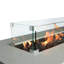 Table rectangulaire pour foyer d'extérieur au propane fabriquée à partir de béton renforcé de fibres, 50 000 42 po, pare-flammes en verre, sans assemblage, avec terrasse en béton avec 60 000 56 po, cour arrière trempée