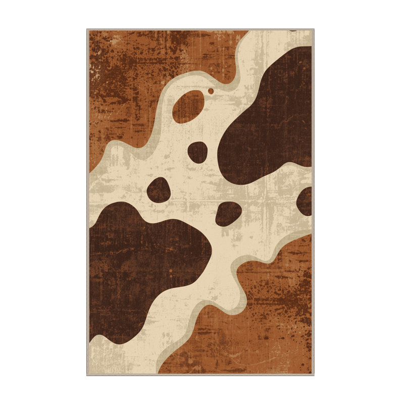 Machine Washable Penola Rustic Vintage Look Rug in Beige – Beige Binding, 3 x 5