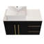 Meuble-lavabo 36 po avec lavabo vasque en céramique et rangement polyvalent