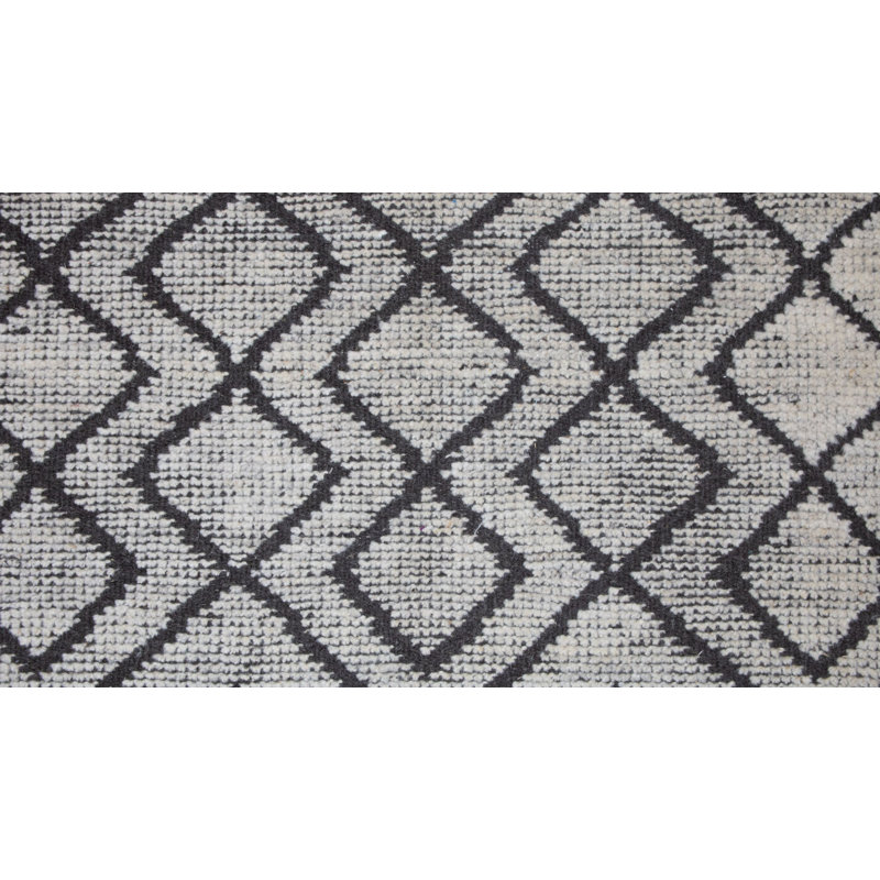 Hand Knotted Chevron Area Rug