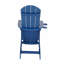 Méridienne de patio d'extérieur, de couleur bleu foncé, fabriquée en matériau robuste de taille haute, équipée d'accessoires en acier inoxydable 304-1119627346