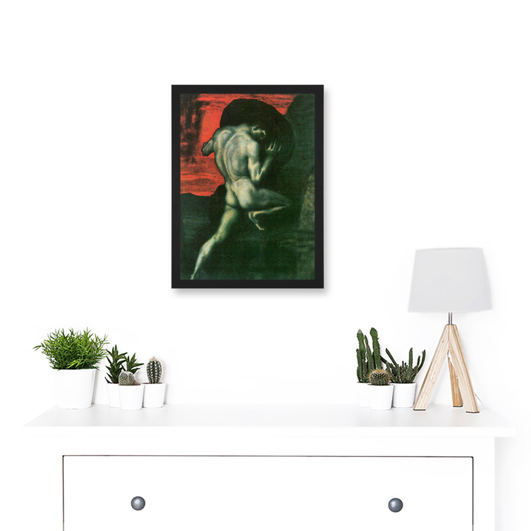 Sisyphus Old Master A4 by Franz von Stuck - Single Picture Frame Painting