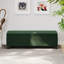 Banc de rangement avec repose-pieds Elias, 51 po, velours vert émeraude