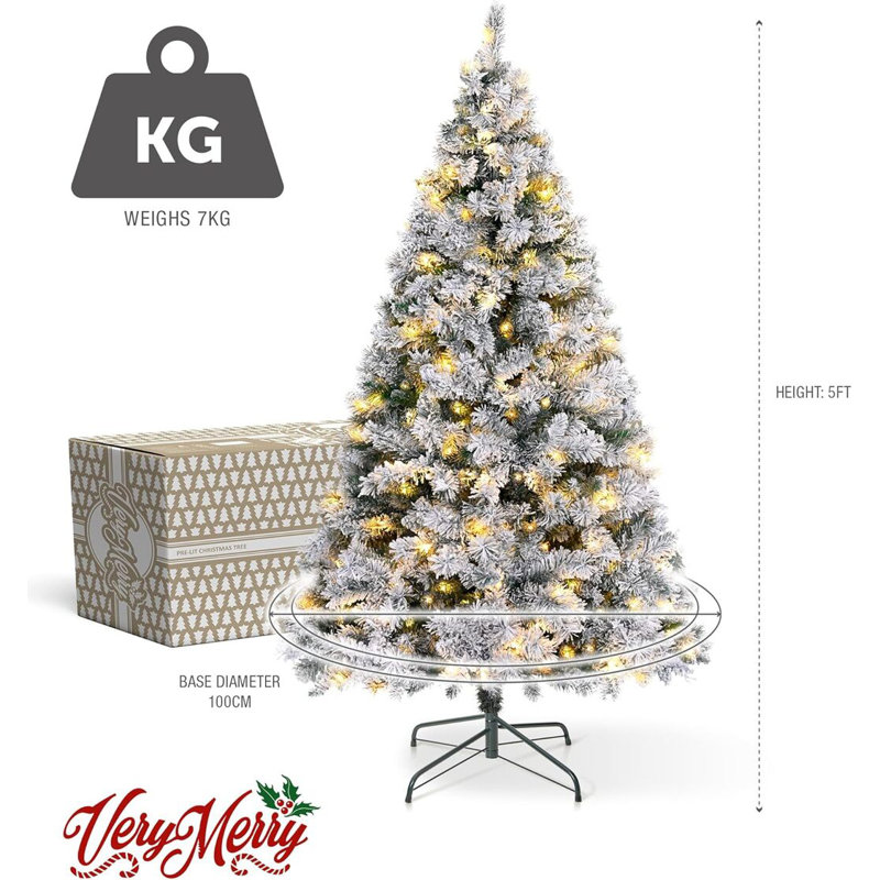4.92' H Lighted Artificial Christmas Tree