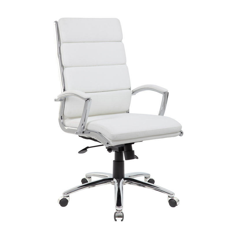 Conference Chair, White, Smooth Vinyl