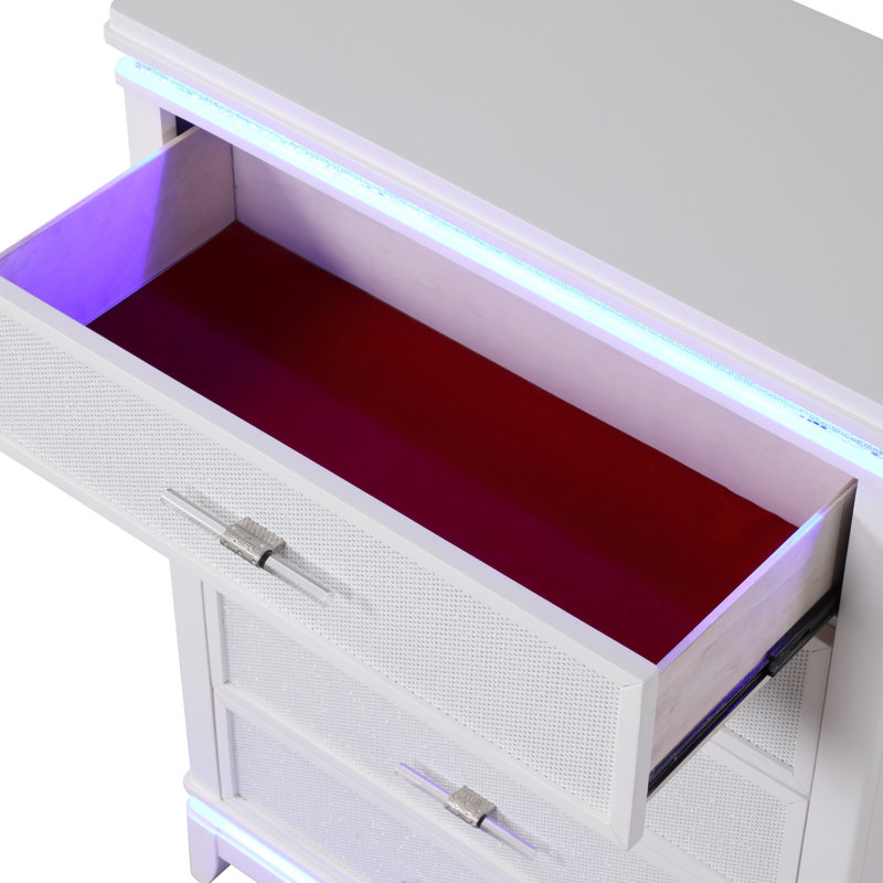 Commode moderne blanc laiteux