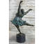 Statue pleine de ballerine, danseuse de ballet, sculpture de bronze à la pirouette arabesque, art original
