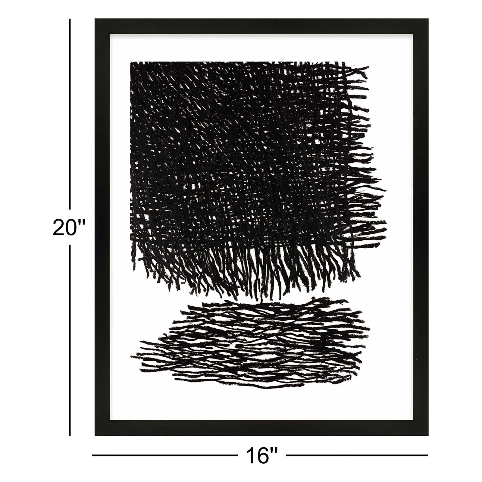 Passing Storm by Stephanie Dennis, Black, 20" H x 16" W  x 1.25" D