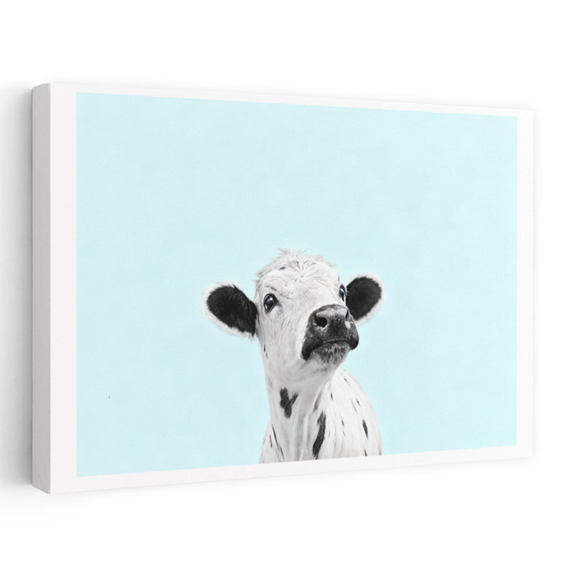 Art contemporain, vache rétro, art mural, H 8 po x l 12 po
