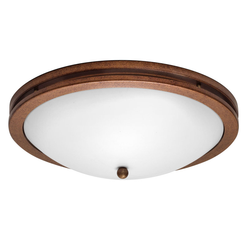 Acrylic Flush Mount, Aged Gold