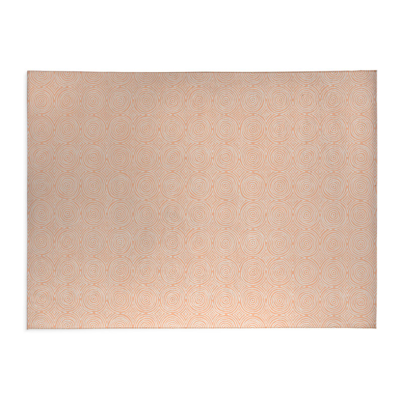 Tapis d'activité Rolling Circles, Rectangle 5 pi x 7 pi, Pêche / orange