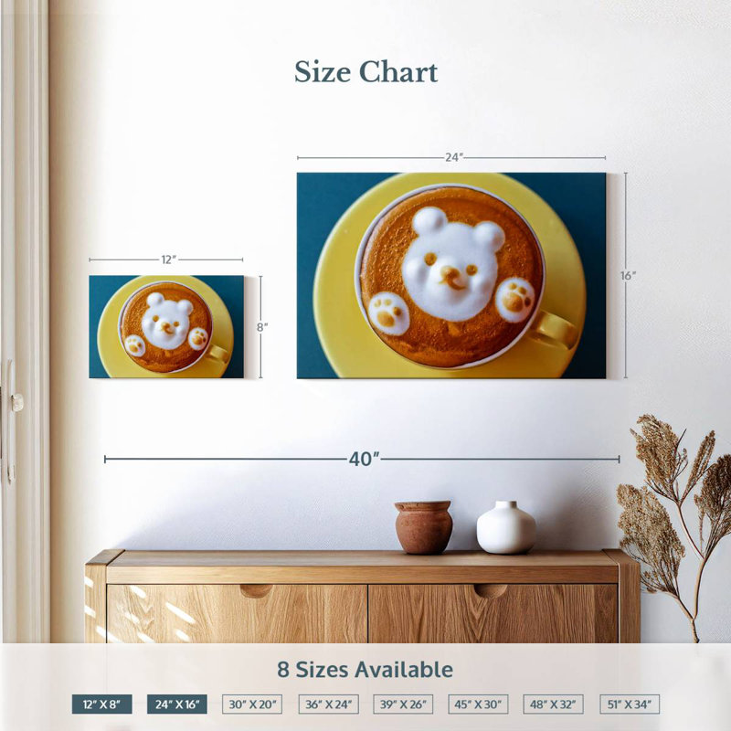 Café au lait Yarlin Bear, H 16 po x l 24 po
