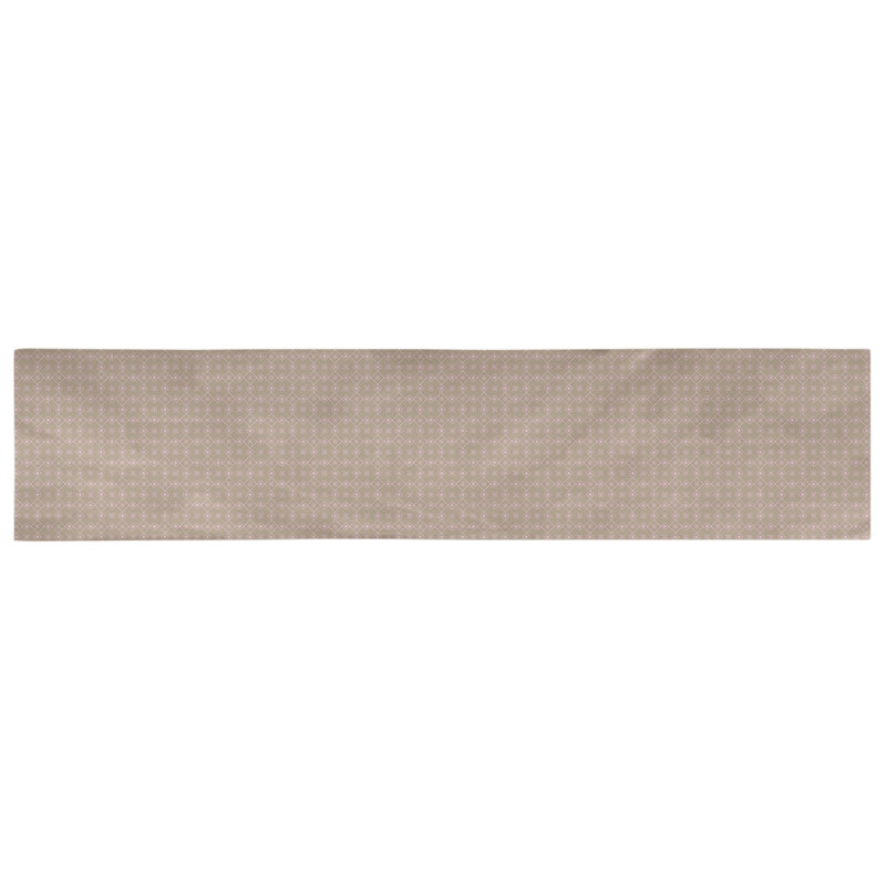 Chemin de table Avicia, 72 po x 16 po, Brun / rose, Coton