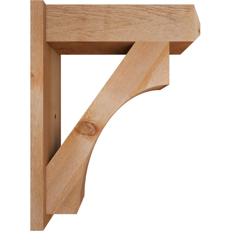 Persienne en bois rustique Westlake Craftsman, P 28 po x H 36 po, Cèdre rouge de l'Ouest de 8 po (sciage brut)