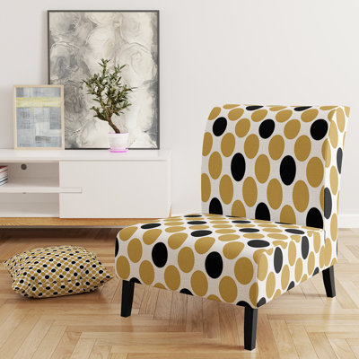 Fauteuil de chambre rembourré Golden Polka Dot