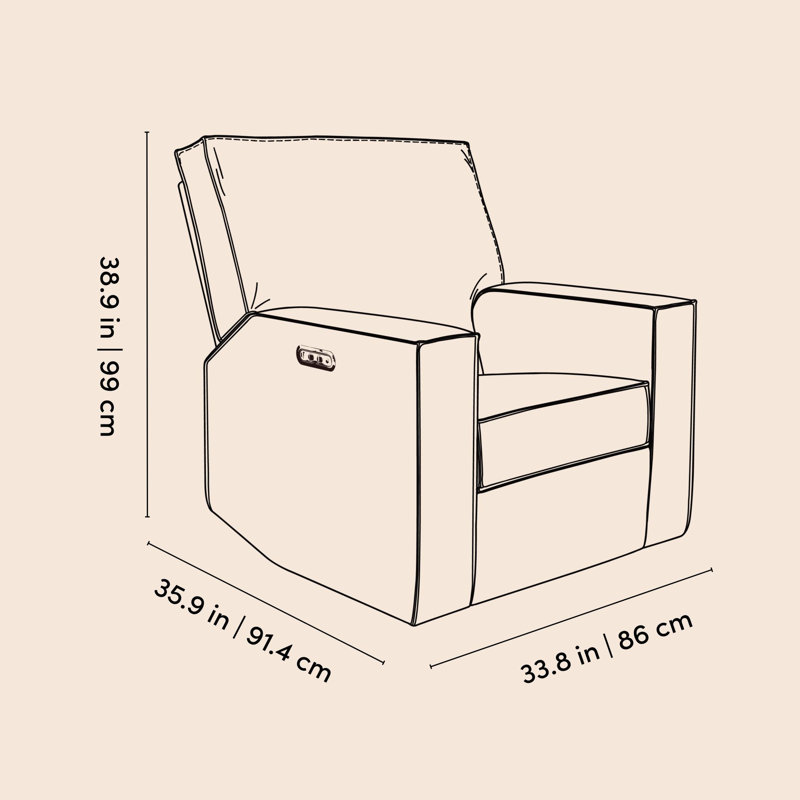 Texas Nursery Power Recliner Swivel Glider , Vanilla Sherpa