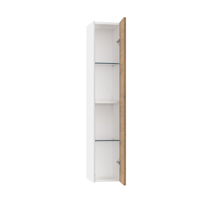 Dorcus Wall Linen Cabinet, Honey Oak