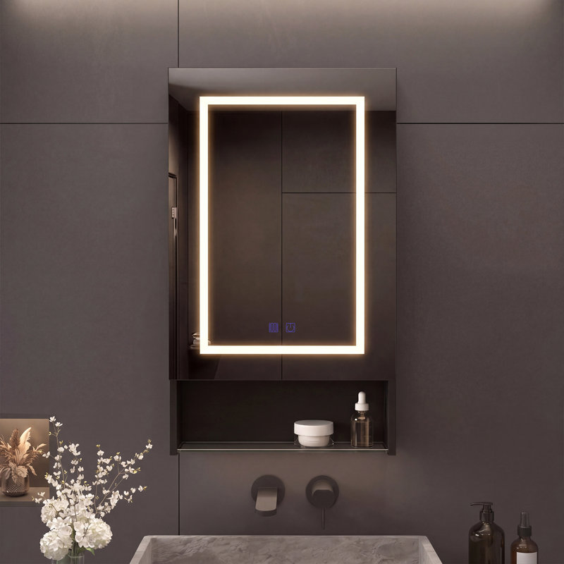 W H Wall Mounted Optional Medicine Cabinet Mirror 4