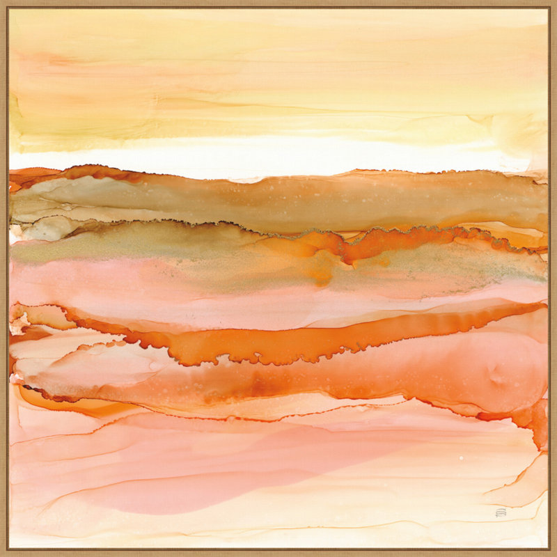 Desertscape I Warm Abstract Landscape Canvas Print