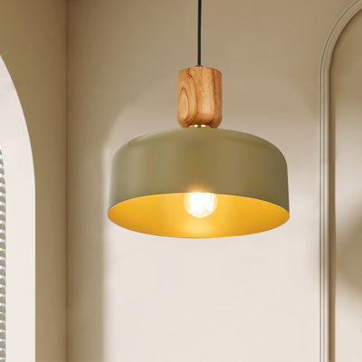 Luminaires suspendus mentaux modernes avec capuchon en bois
