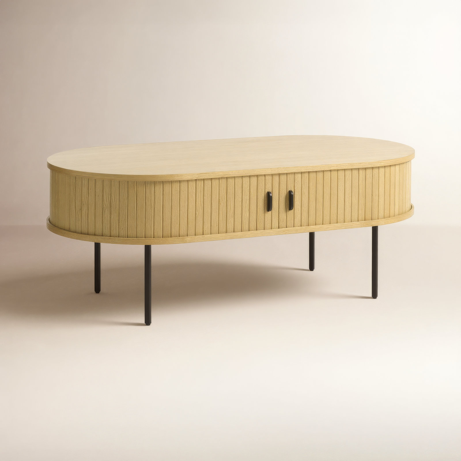 Iris 47" Oak Coffee Table, Natural Oak