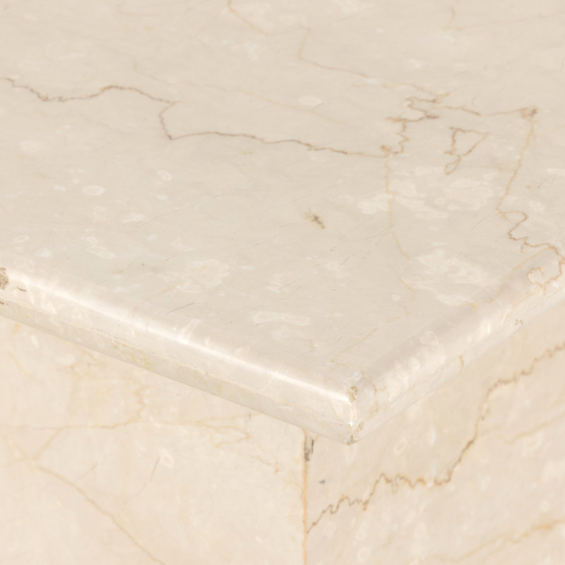 Arum Marble End Table, Cream