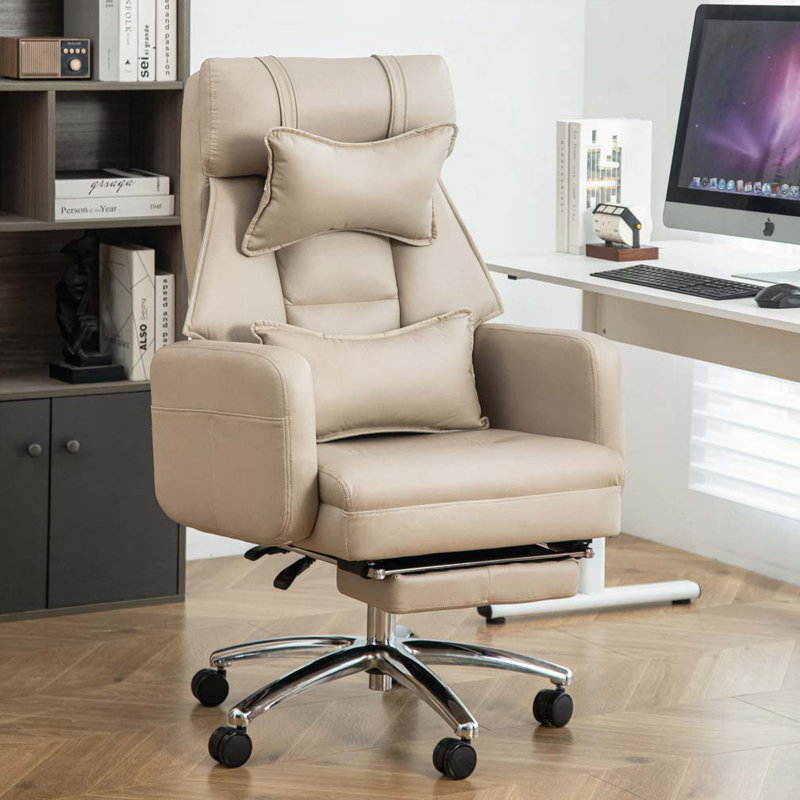 Swivel Ergonomic Office Chair, Beige