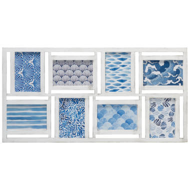 Blue and White Mosaic 4 x 6 Frame