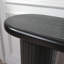 Console en bois, console noire moderne, table d'entrée cannelée l 56 po, table d'entrée noire