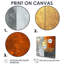 Nynne géométrique or orange et gris forme pure I - art mural géométrique abstrait-943349472-943349473-943349496