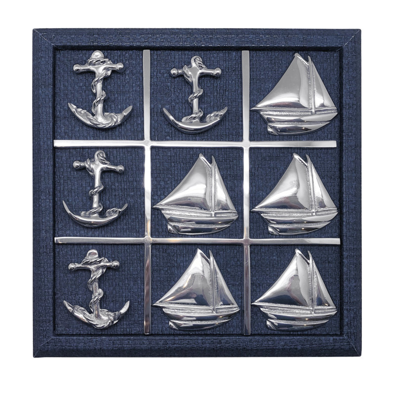 Faux Grass Cloth Tic Tac Toe Set