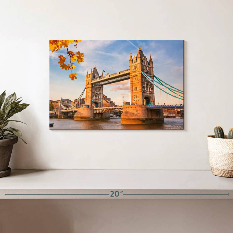Nicci Tower Bridge In Autumn, 8" H x 12" W